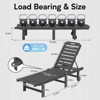 HYLEORY High-Density Polyethylene Recliner Lounge Chair with 5-Level Adjustment Back and Smooth Rolling Wheels and Cup-Holder(Set 0f 2) - 2 of 4