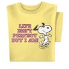 Collections Etc Snoopy Life Isn't Perfect But I Am Short Sleeve Graphic T-Shirt X-Large Women Cornsilk - 4 of 4
