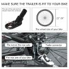 Dog Bike Trailer for Medium Dogs,Pet Bicycle Carrier with Hitch,Quick Release Wheels,Reflectors,Steel Frame-LAOTIES - 4 of 4