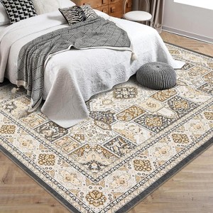 Nasitip Area Rugs,Washable Rugs Floor Carpet, Vintage Rugs for High Traffic Areas,  Non-Slip Rug for Dining Room Office Home Decor - 1 of 4