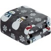 Kate Aurora Gray Snowman Ultra Soft & Plush Hypoallergenic Christmas Throw Blanket Cover - 50 in.  x 60 in. L - 2 of 2