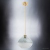 Urban Ambiance Luxury Mid-Century Modern Pendant,  10''H x 11''W,  Brushed Brass and Stained Glass Finish, ULB2290 - 4 of 4