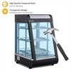 ROVSUN Pizza Warmer Food Warmer Display, 3-Tier Electric Food Warmer Commercial Countertop w/LED Lighting Adjustable Removable Shelves Glass Door - 3 of 4