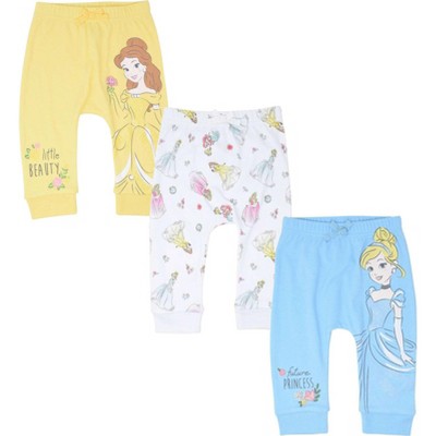  Disney Princess Cinderella Ariel Belle Aurora Baby Girls 4 Pack  Pants Newborn: Clothing, Shoes & Jewelry