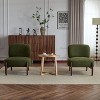 CAVINAS 25.5" Modern Boucle Accent Chair with Solid Wood Frame, Minimalist Lounge Armchair for Living Room, Bedroom, Office - 2 of 4