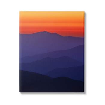 Stupell Industries Bold Mountain Sunrise Sky Canvas Wall Art