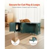 VEVOR Cat Litter Box Enclosure for Multi Cats, 47.2 in Hidden Litter Box Cabinet with 4 Rattan Doors & 2 Entries, Indoor Cat Washroom, Green - 4 of 4