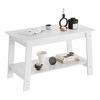 Coffee Table, Coffee Table for Living Room, Modern Farmhouse Coffee Table with Storage Shelf - 2 of 4