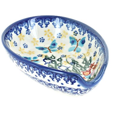 Blue Rose Polish Pottery 89 Vena Small Spoon Rest