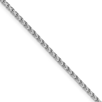 Black Bow Jewelry 2.1mm 14k White Gold Diamond Cut Open Franco Chain Necklace