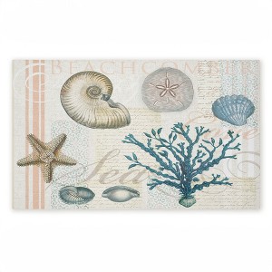 Stupell Industries Beachcomber Vintage Sea Collage Printed Outdoor Door Mat, design by Lula Bijoux & co., 18"x30" - 1 of 4