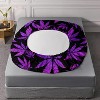 Purple maple leaf pattern bedding set TWIN size, suitable for both men and women, romantic and elegant four piece set - 4 of 4