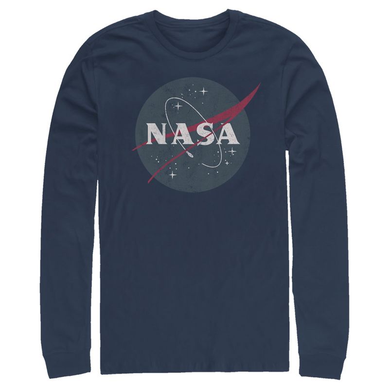 Men's NASA Simple Vintage Logo Long Sleeve Shirt, 1 of 4