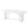 Resenkos Modern Dining Table, 63" Large Rectangle Kitchen Table for 4-6 People,White - 3 of 4