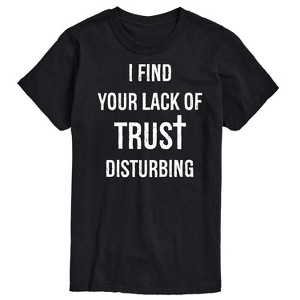 Men's - Instant Message - Lack Of Trust Disturbing Short Sleeve Graphic T-Shirt - 1 of 4