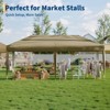 10x20 Pop Up Canopy Tent with 4 Sidewalls,Heavy Duty Outdoor Canopy with 3 Adjustable Height, Commercial Street Vendors Party Tents - 2 of 4