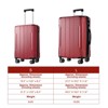 FONTOI Hardshell Luggage Sets 2 Piece(20/28), Expandable(only 28") Suitcases with Double Wheels, Carry-on Luggage, Red, 18.5"*11.6"*27.5" - 3 of 4