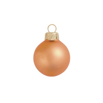 Northlight Small Matte Finish Glass Christmas Ball Ornaments - 2" (50mm) - Mandarin Orange - 28ct