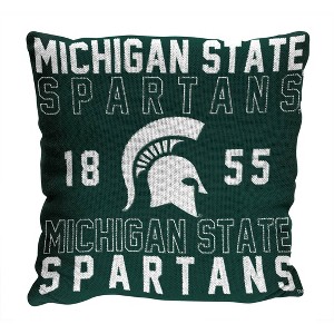 NCAA Michigan State Spartans Stacked Woven Pillow - 1 of 3