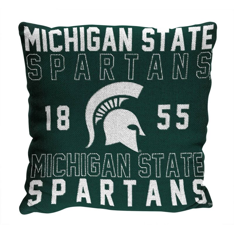 NCAA Michigan State Spartans Stacked Woven Pillow, 1 of 4
