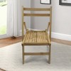 Lyngins 4-Piece Solid Wood Folding Outdoor Accent Chairs, Slatted Seat & Open Back, Patio Folding Chair for Balcony/Wedding/Indoor-Outdoor Events - 2 of 4
