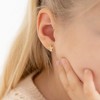 Girls' Mother of Pearl Angel Screw Back 14k Gold Earrings - In Season Jewelry - 3 of 4