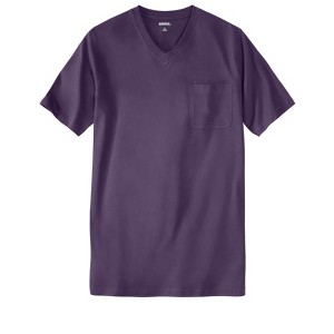KingSize Men's Big & Tall Shrink-Less Lightweight Longer-Length V-Neck T-Shirt - 1 of 4