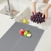 REGALWOVEN Easy Clean Kitchen Mat for Kitchen Counter, Heat Resistant Silicone Dish Drying Mat with Concave and Convex Design 1 Pc - 3 of 4
