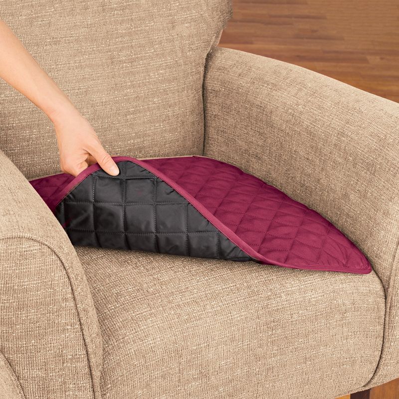 Collections Etc Quilted Waterproof Seat Protector - Set of 2 - Machine Washable, Use for Indoor or Outdoor Seating, 3 of 4