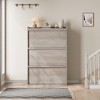 Shoe Cabinet with 3 Flip Drawers, Wooden Shoe Organizer Cabinet with Adjustable Shelf, Shoe Storage - 3 of 4