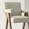Morgan 25.5" Height Upholstered Seat and Back Counter Stools With Upside Down "V" shape design Solid Wood Legs-Maison Boucle - 4 of 4
