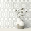Transform Silver Trellis Peel and Stick Wallpaper - 3 of 4