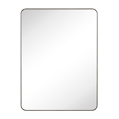 Bronze and Silver Rectangular Bathroom Vanity Mirror