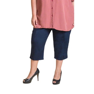 Women's Cotton Stretch Twill Crop Pants - Plus - On The Plus Side