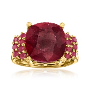 Ross-Simons 7.10 ct. t.w. Ruby Ring in 18kt Gold Over Sterling - 1 of 4