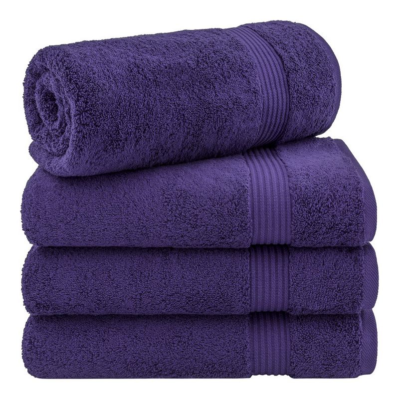 American Soft Linen Premium Quality 100% Cotton 4 Piece Bath Towel Set, Soft Absorbent Quick Dry Bath Towels for Bathroom, 1 of 8