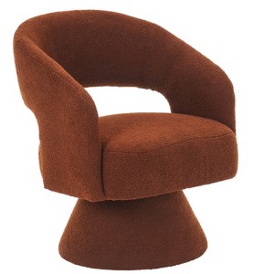 NicBex Velvet Swivel Barrel Accent Chair,Upholstered Swivel Living Room Chairs with Mid-Height Backrest,Accent Chairs for Living Room - 1 of 4