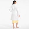 Lands' End Women's Cotton Terry Knee Length Spa Bath Robe - 2 of 4