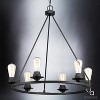 Urban Ambiance Luxury Luxe Industrial Chandelier,  27-1/2"H x 28"W,  Charcoal Finish, UHP2243 - 3 of 4