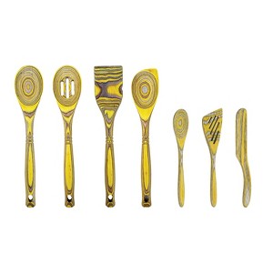 Island Bamboo Pakkawood 7 Piece Cooking and Serving Utensil Set, Spatula, Spoon, Spurtle - 1 of 1
