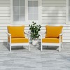 WestinTrends Avalon Outdoor Modern HDPE Patio Club Chairs with Deep Seat Cushions (Set of 2) - 2 of 4