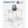 Outdoor Side Table 18 x 15 inch, HDPE 2-Tier Patio Side Tables for Outside, All-Weather End Table for Patio Pool Deck Indoor Backyard - 3 of 4