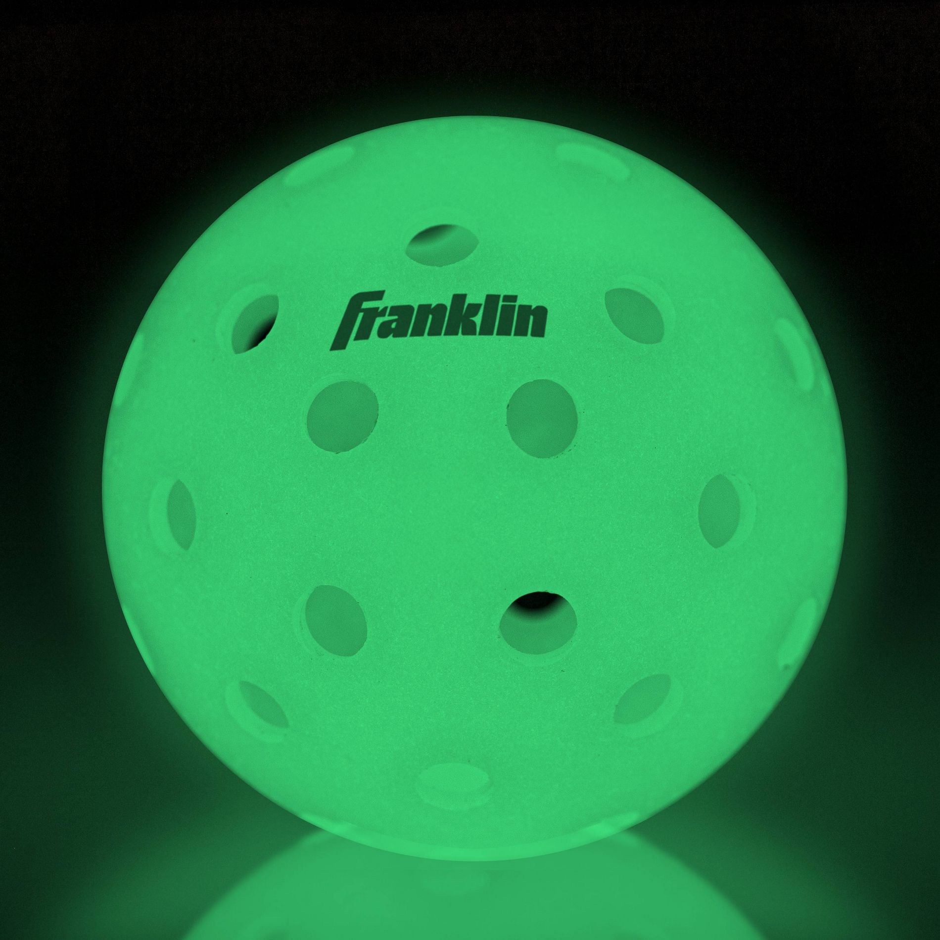 Franklin Sports Glow in the Dark Pickleballs - 3pk: Polyester Shell, All Ages