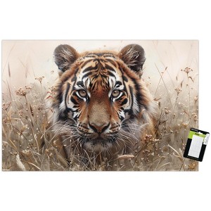 Trends International Reinders: Animals - Hunting Tiger In Grasses Unframed Wall Poster Prints - 1 of 4