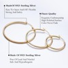Turandoss 2PCS Small Gold Hoop Earrings for Women Hypoallergenic, Earring Set for Sensitive Ears, Gold Jewelry for Women, 925 Sterling Silver Post - 4 of 4