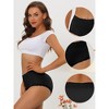 Allegra K Women's High Waist Tummy Control Comfortable Lace Trim Ribbed  Briefs Black Small : Target