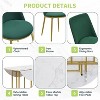 Whisen 5-Piece Space-Saving Dining Set with Extendable Round Marble Table and 4 Upholstered Chairs, Foldable Design for Small Apartments - 4 of 4