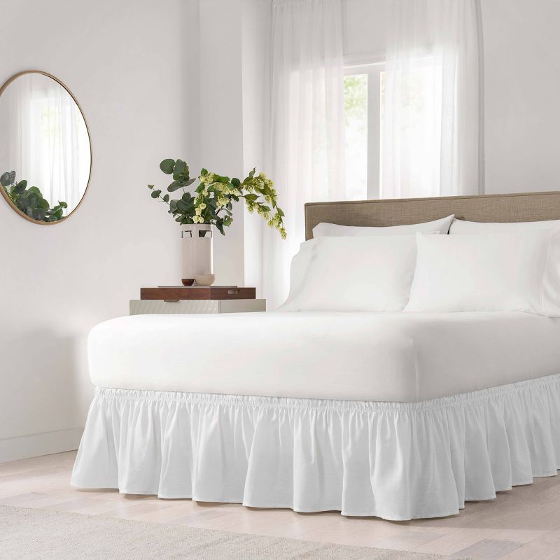 Wrap Around Solid Ruffled Bed Skirt - EasyFit&#153;, 1 of 7