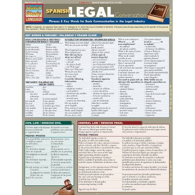 Spanish Legal Conversation - (Quickstudy: Academic) by  Barcharts Inc (Poster)