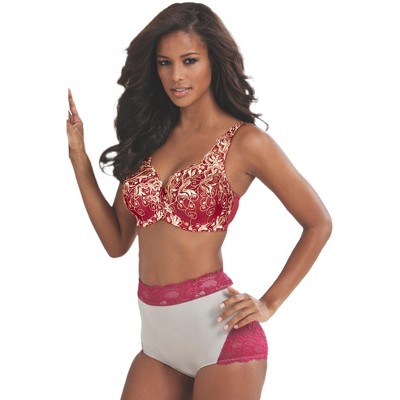Amoureuse Women's Plus Size Embroidered Underwire Bra